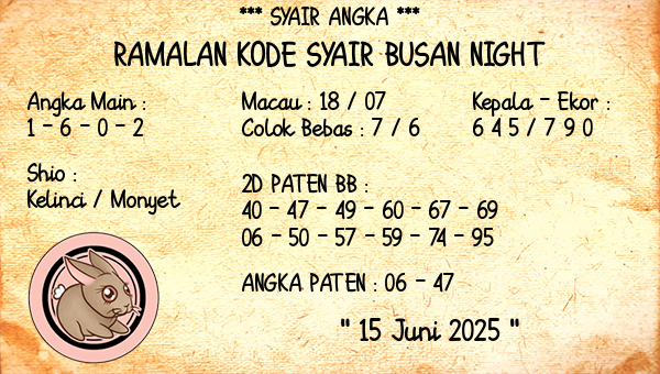 Prediksi Busan Night
