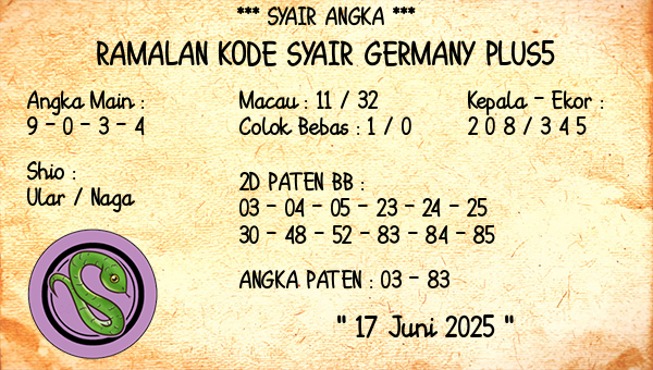 Prediksi Germany Plus5