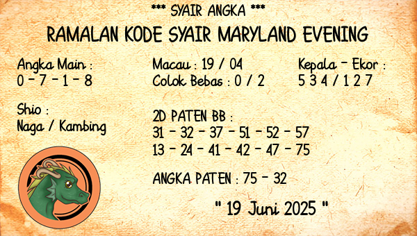 Prediksi Maryland Evening
