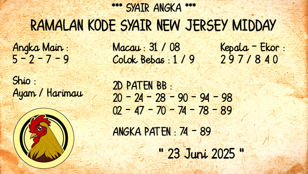 Prediksi New Jersey Midday