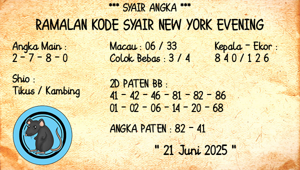 Prediksi New York Evening