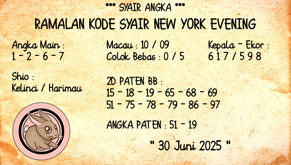Prediksi New York Evening
