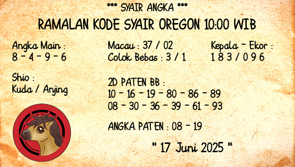 Prediksi Oregon 10:00 WIB