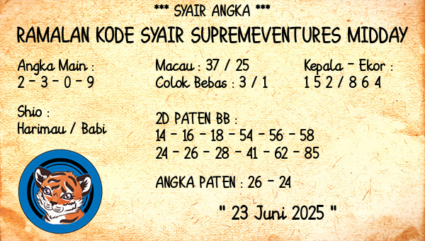 Prediksi Supremeventures Midday