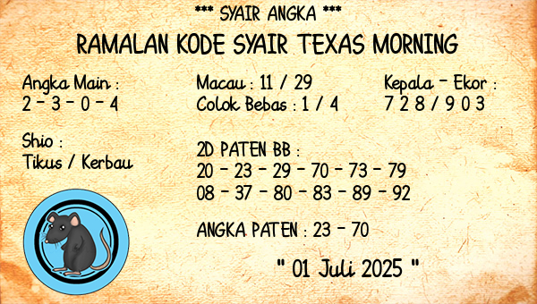 Prediksi Texas Morning
