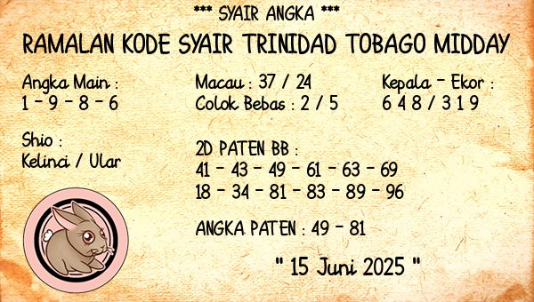 Prediksi Trinidad Tobago Midday