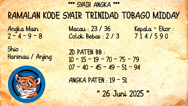 Prediksi Trinidad Tobago Midday