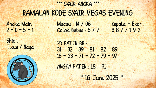 Prediksi Vegas Evening