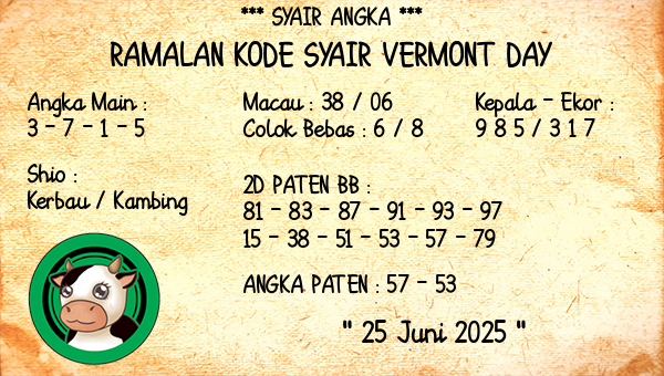 Prediksi Vermont Day