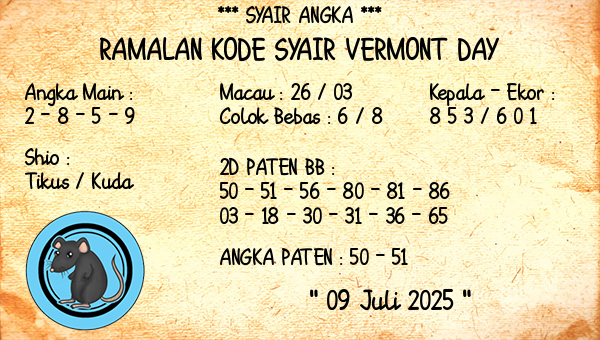 Prediksi Vermont Day